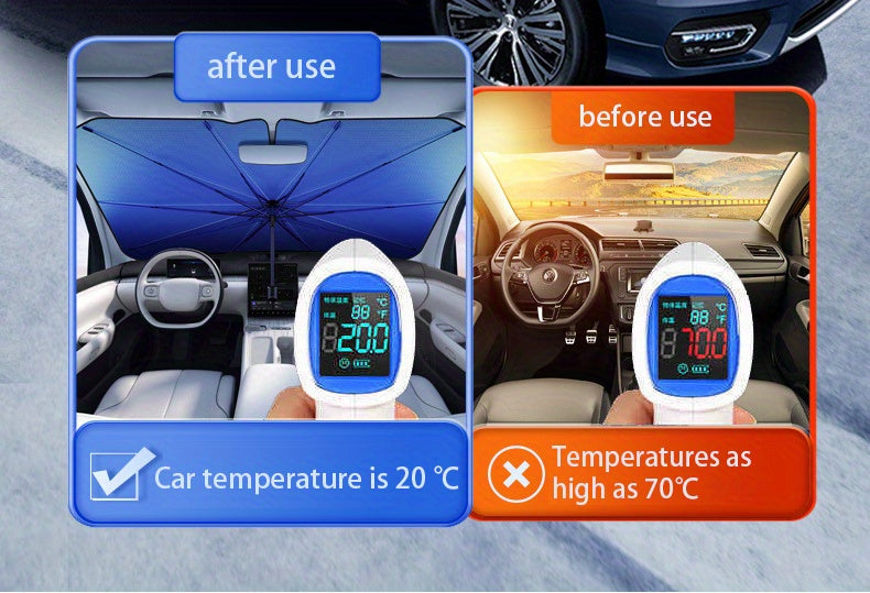 2023 Car Sun Umbrella: Innovative Telescopic Sun Visor for Heat Insulation &amp; Shade Protection!