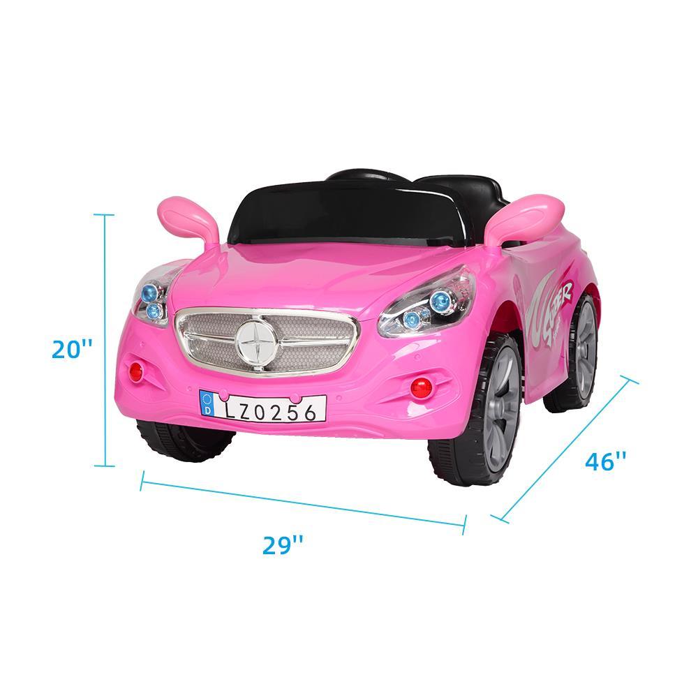 Zimtown Ride-On Car Electric Car with 35W*2 12V7AH*1 Battery Children Car Pre-Programmed Music and Ride on Car Remote control Pink