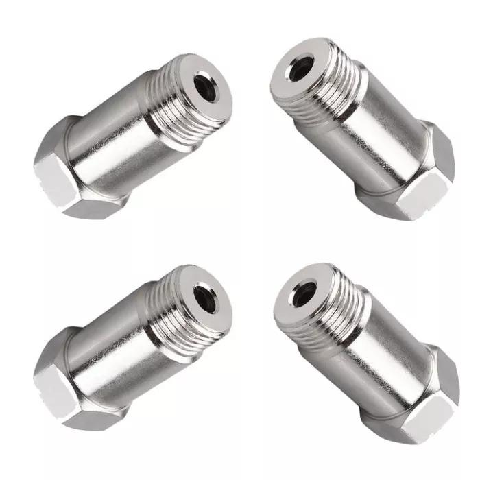 4PCS 45mm Plating Nickel O2 Sensor Extension Spacer Extender Adapter M18*1.5