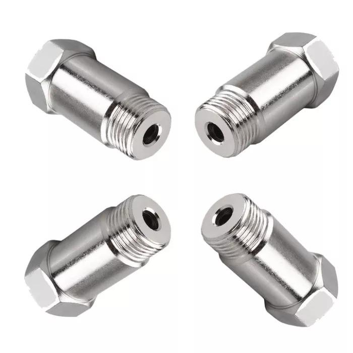 4PCS 45mm Plating Nickel O2 Sensor Extension Spacer Extender Adapter M18*1.5
