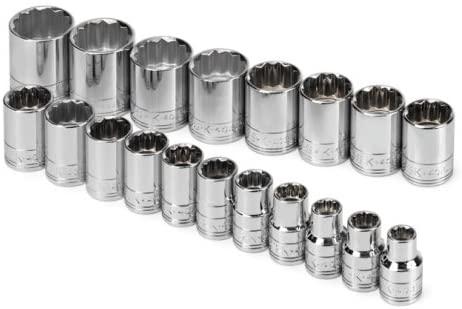 SK Hand Tools 1919 19 Piece 1/2" Drive 12 Point Standard Metric Socket Set