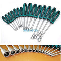 Screwdriver DHL 10Set15PCS 3-14mm Metal Socket Driver Hex Nut Key Wrench Screwdriver Nutdriver Hand Tool