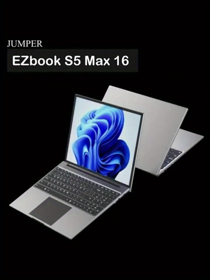 Jumper Laptop 16 Inch FHD Display, Intel Celeron Quad Core CPU, 4GB DDR4 128GB Storage, For Windows 11 Laptop Computer With Office 365 1-Year Subscription Included, 2 Stereo Speakers
