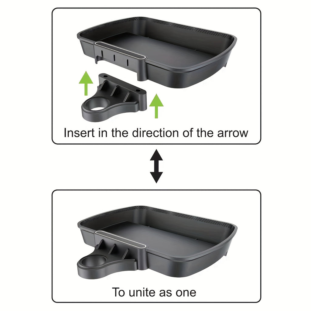 360° Swivel Car Cup Holder Tray - Keep Your Drinks &amp; Food Organized &amp; Accessories!