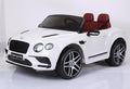 KIDSVIP Officially Licensed 12v Bentley SuperSport 1 Seat for 1 Rider Kids and Toddlers Ride on Car W/Leather Seat, Rubber Wheels, Remote Control - White