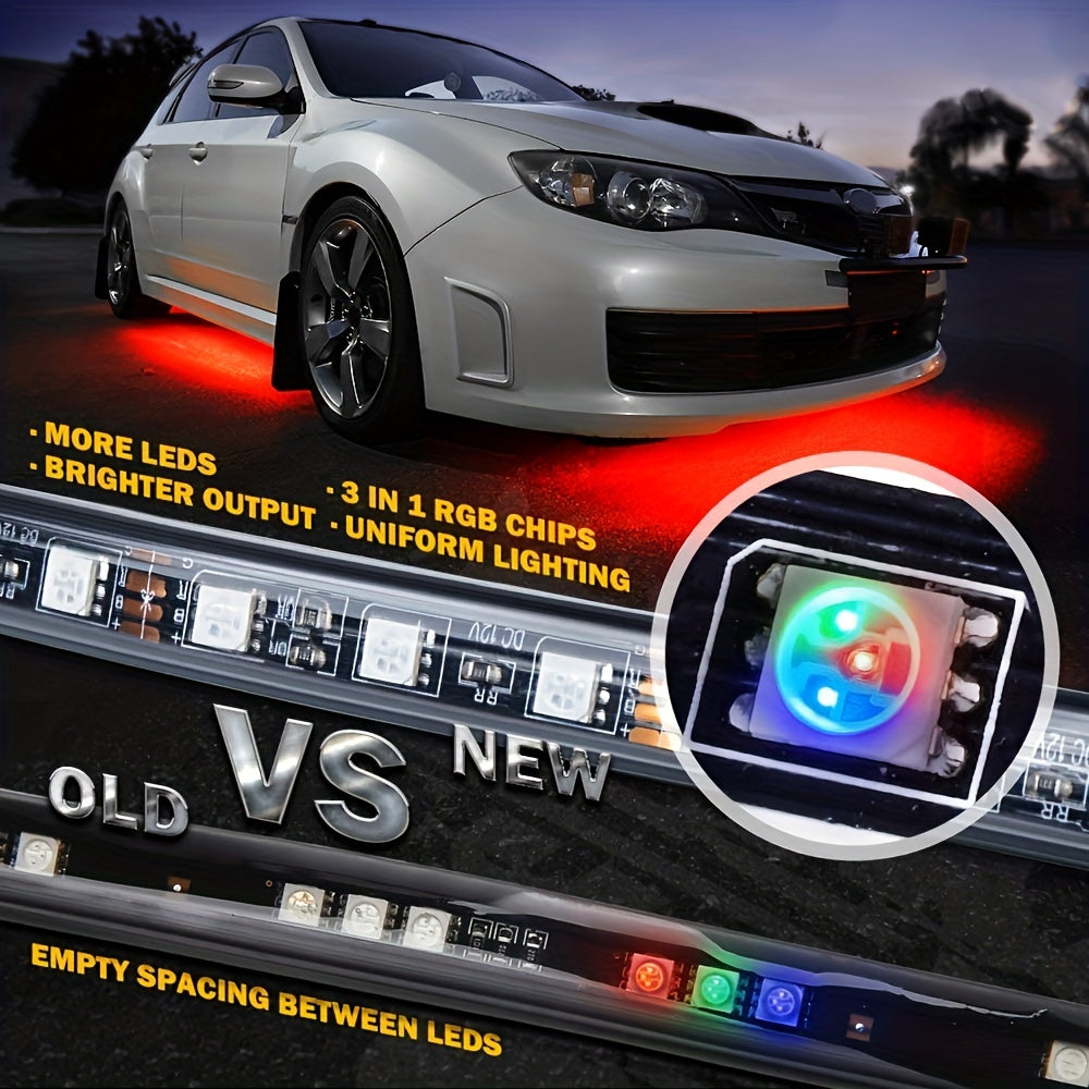 16 Million Dream Colors Chasing - Underglow Kit For Cars, SUVs &amp; Trucks With App &amp; Remote Control