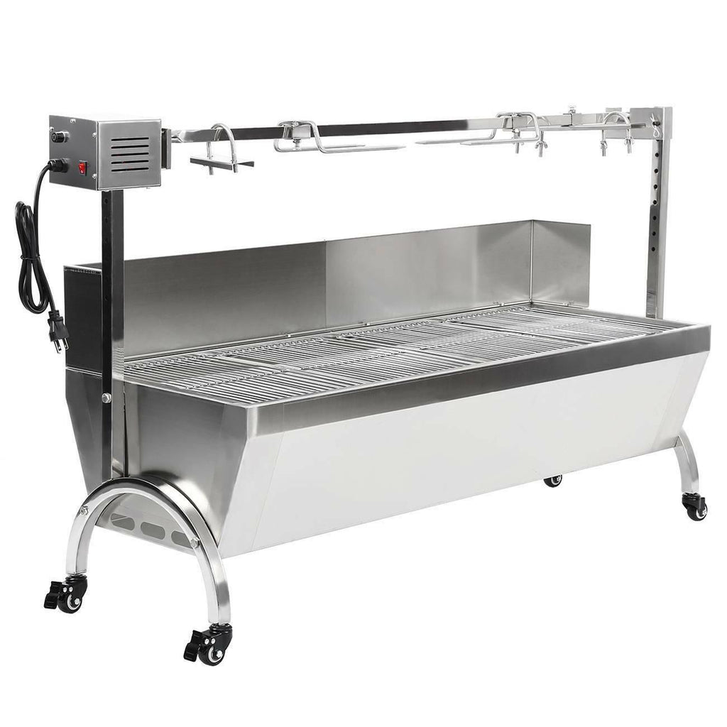 LarSpit Roaster Rotisserie Pig Lamb Roast BBQ Picnic Outdoor Cooker 46''