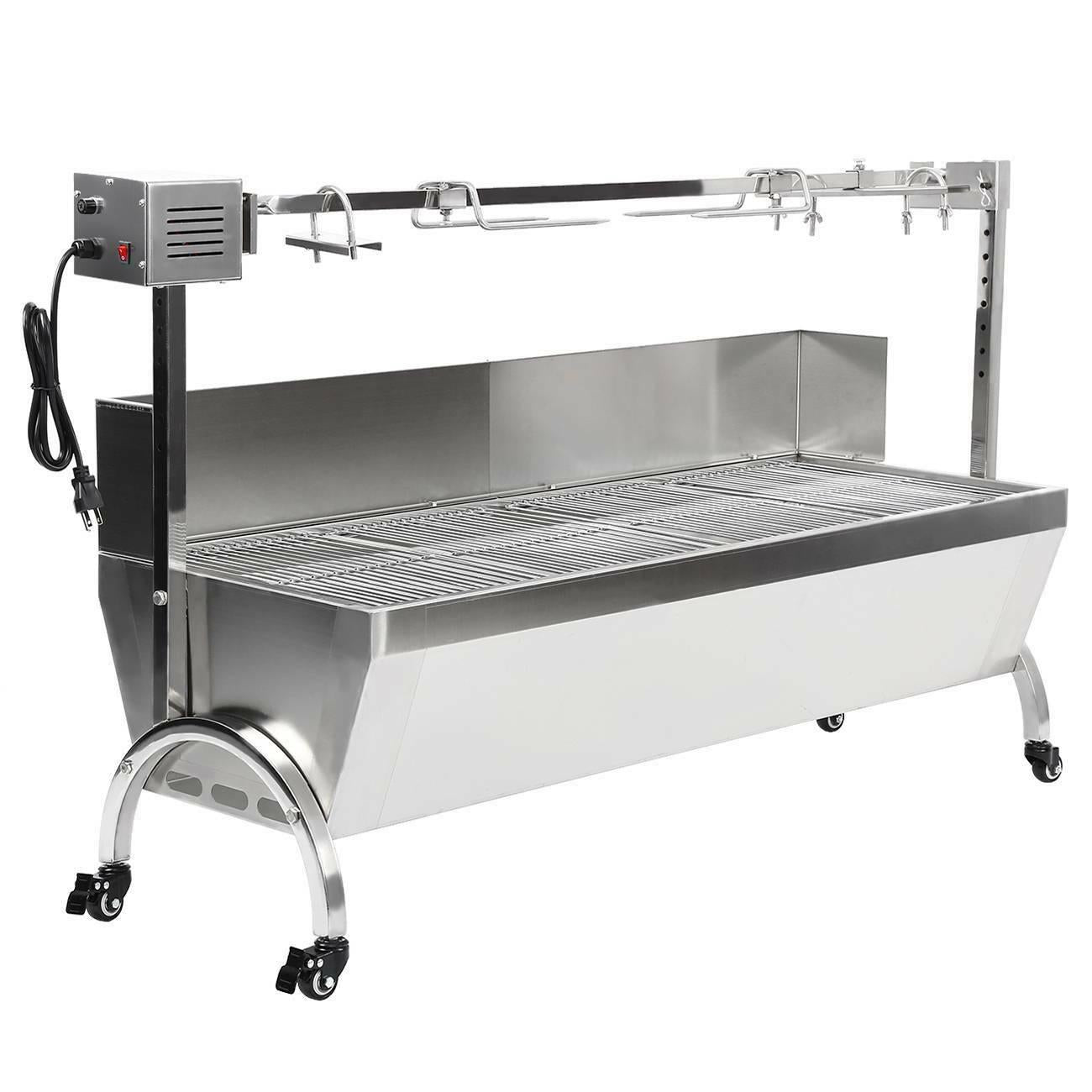 LarSpit Roaster Rotisserie Pig Lamb Roast BBQ Picnic Outdoor Cooker 46''