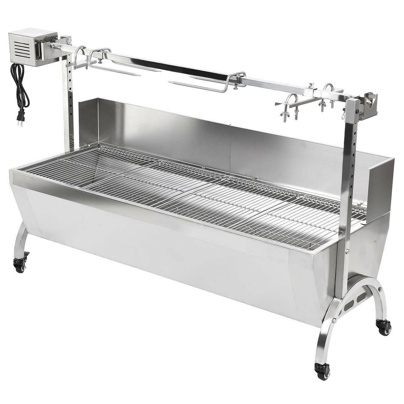 LarSpit Roaster Rotisserie Pig Lamb Roast BBQ Picnic Outdoor Cooker 46''