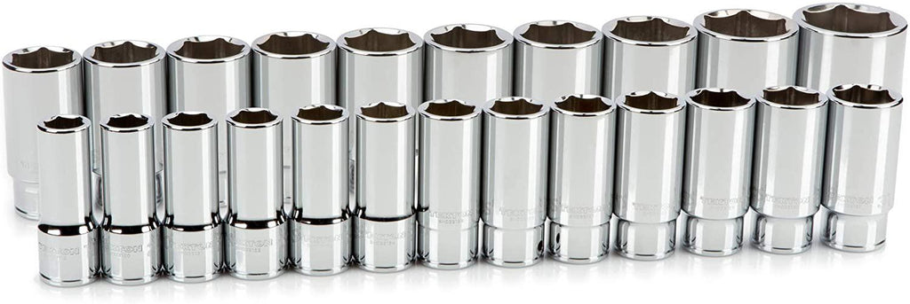 TEKTON 3/4 Inch Drive Deep 6-Point Socket Set, 23-Piece (19-50 mm) | SHD93018