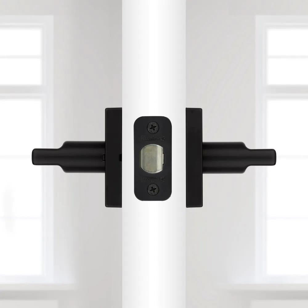 Halifax Square Matte Black Privacy Bed/Bath Door Lever