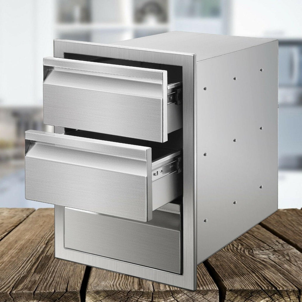BBQ Access Door Triple Drawer 14x20.5x23" Combo Outdoor Kitchen Flush Mount