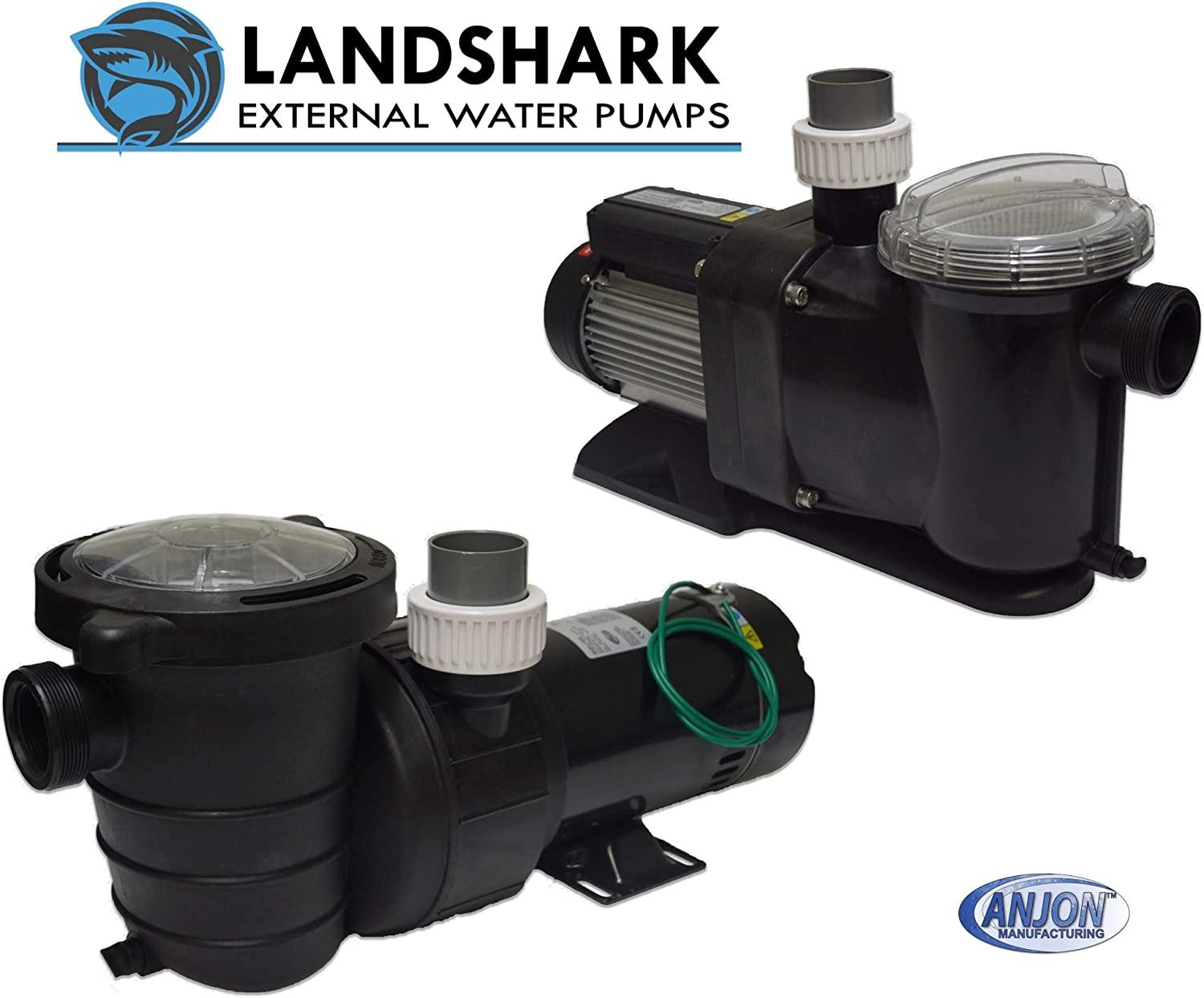 Landshark LS3000 High Efficiency 1/2 Horsepower External Water Pump. 3,300 Gallons Per Hour Maximum Flow Rate