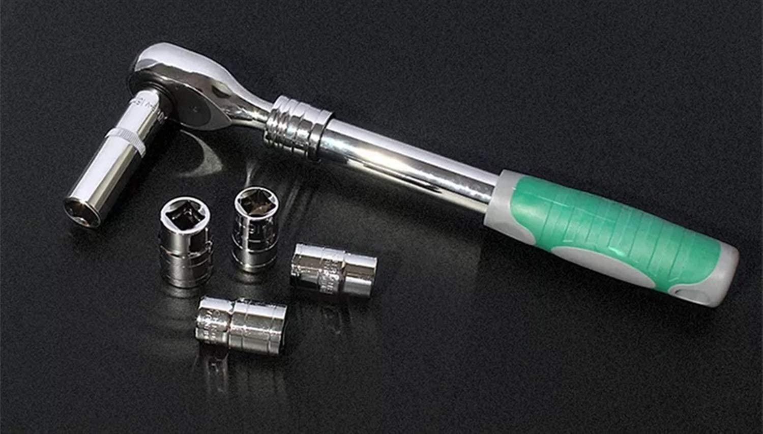 Peixiang Sturdy Repair Wrench 3pcs 1/2Inch Auto Telescopic Ratchet Wrench Universal Key Spanner Length 31-44cm Torque Wrench Car Bike Repair Tools Safety