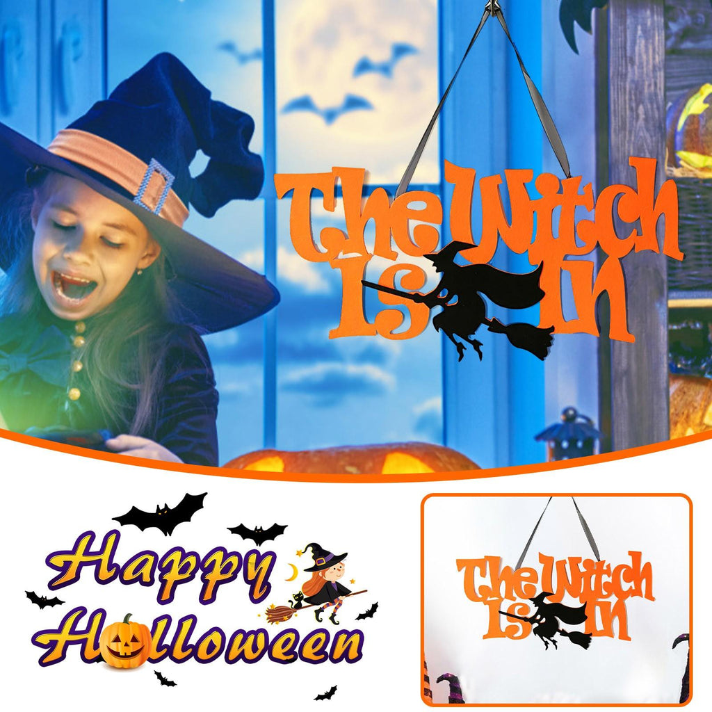 Mnycxen Halloween Witch Decoration Holiday Pendant Party Ghost Funny Decoration Props