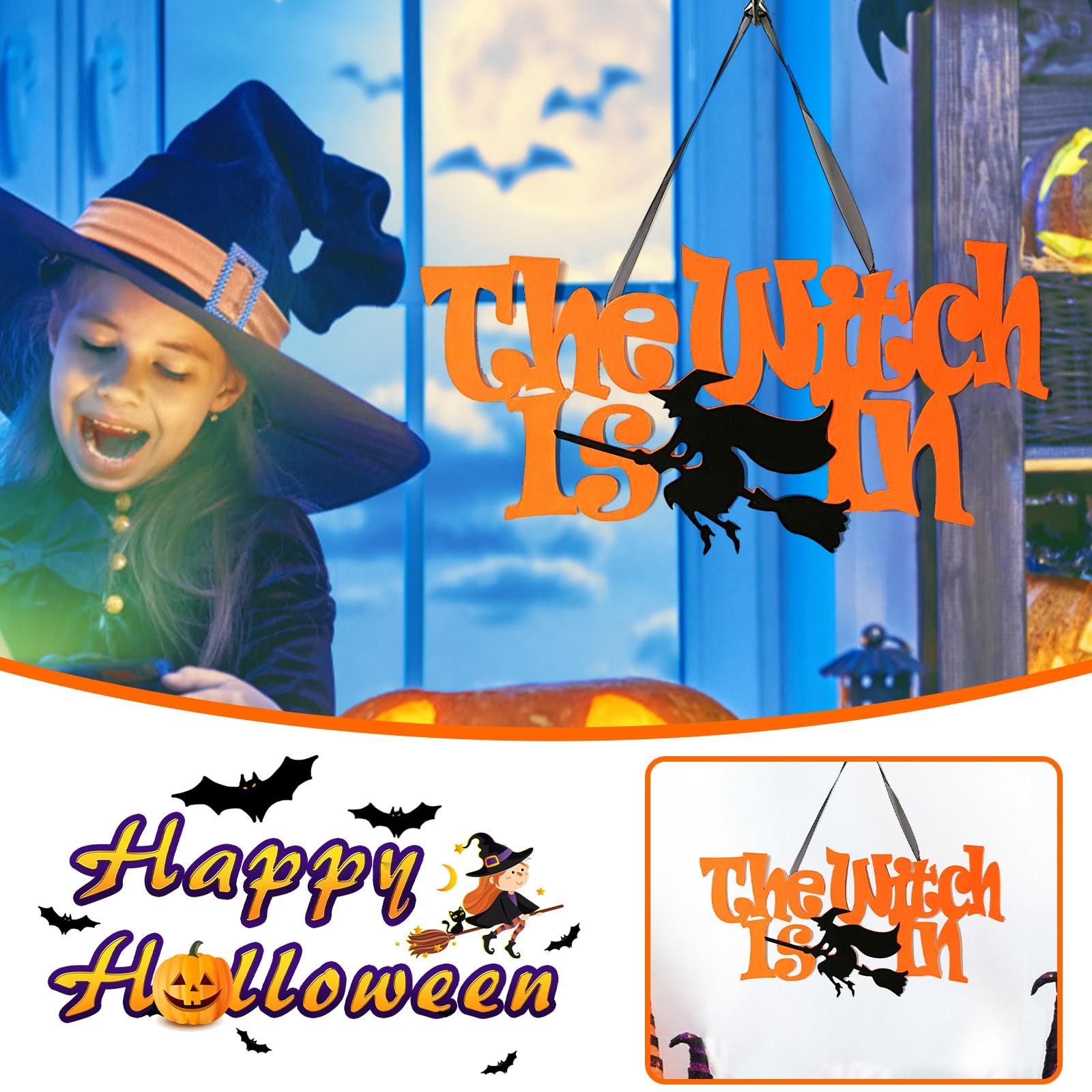 Mnycxen Halloween Witch Decoration Holiday Pendant Party Ghost Funny Decoration Props