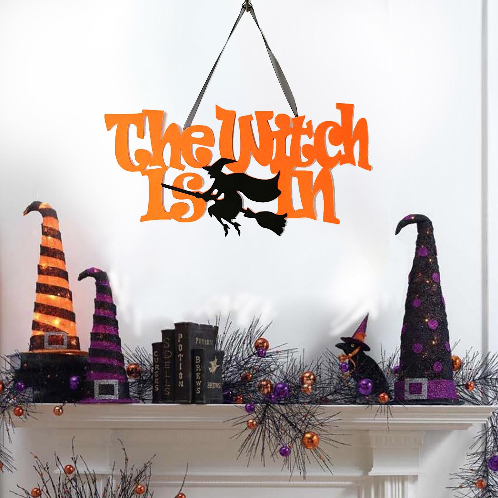 Mnycxen Halloween Witch Decoration Holiday Pendant Party Ghost Funny Decoration Props
