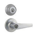 Delta Satin Chrome Exterior Combo Pack Door Knob Featuring SmartKey Security