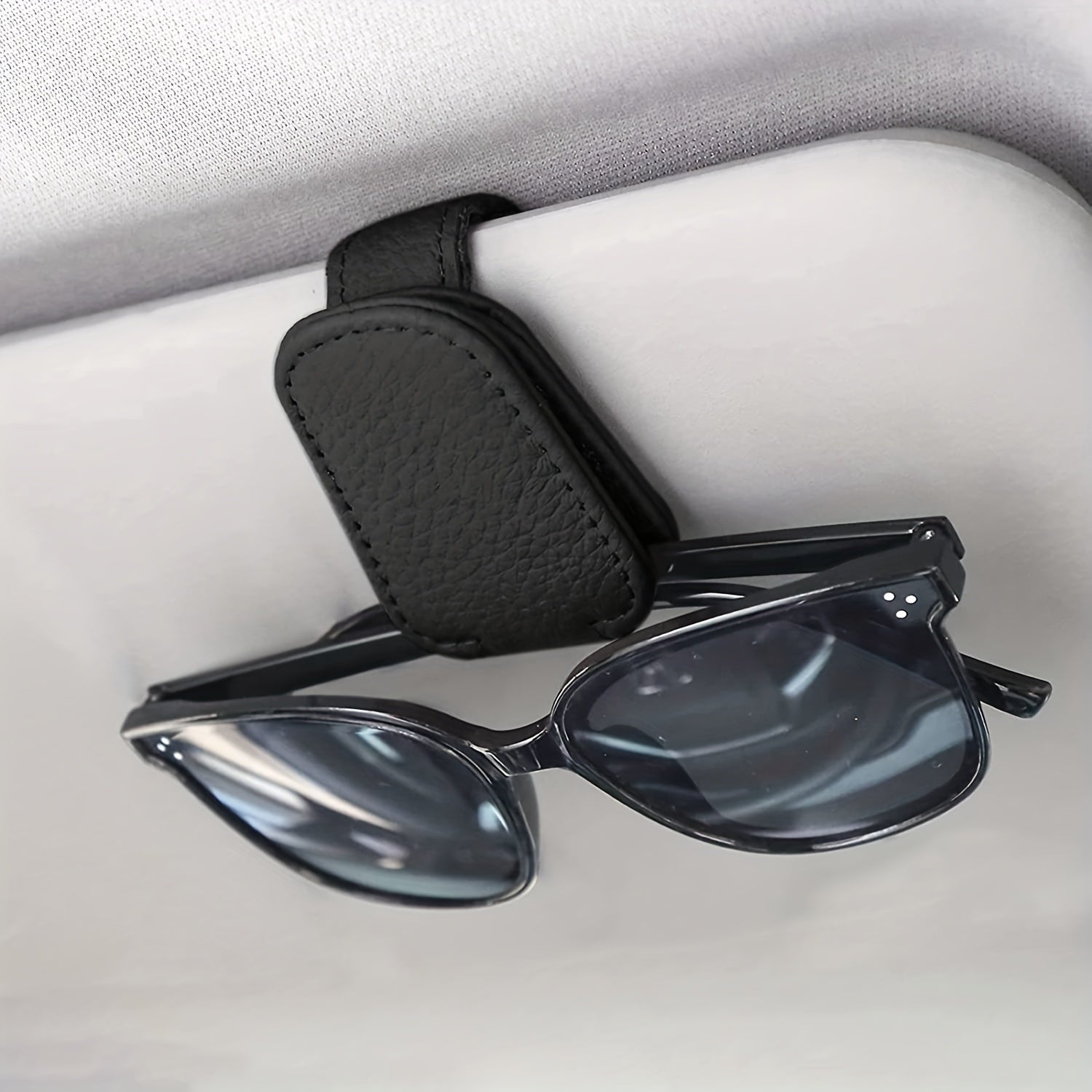 Sunglasses Holders For Car, Magnetic Genuine Leather Sunglasses Clip For Car Visor, Glasses Hanger Clip, Car Interior Visor Accessories
