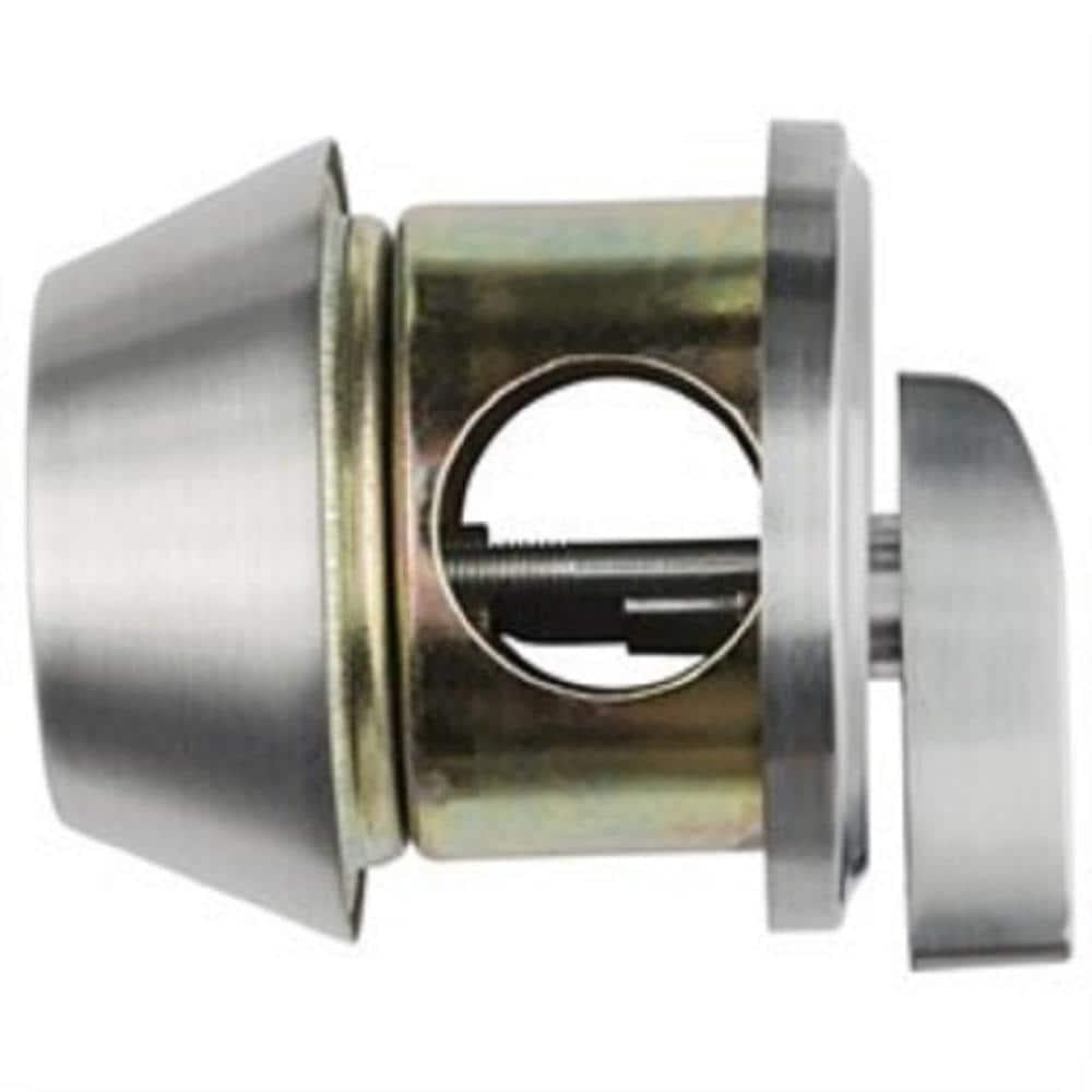 Commercial 2-3/4 in. Single Cylinder Satin Chrome Heavy-Duty Industrial Deadbolt
