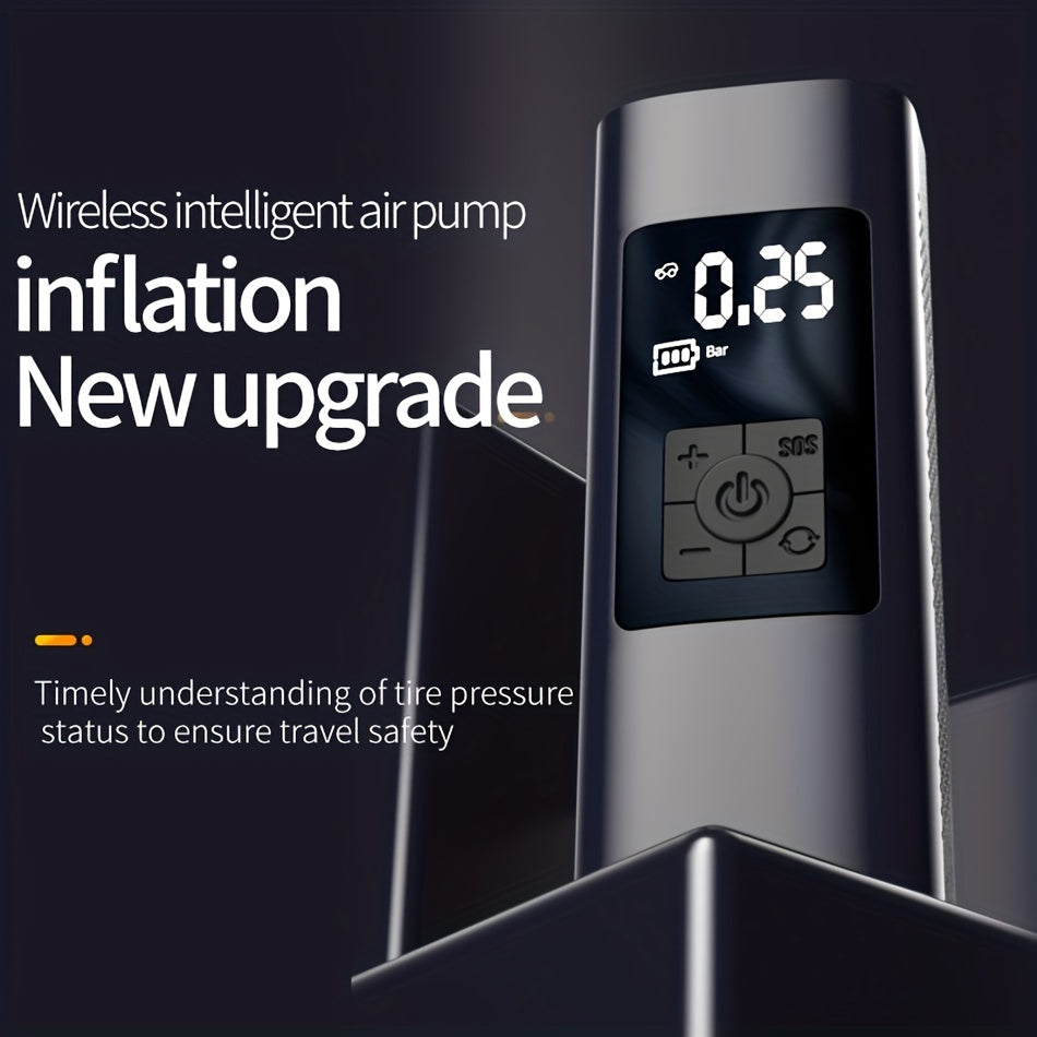 6000mAh Portable Cordless Tire Inflator: 150PSI Digital Air Pump for Cars, Bikes, and Boats