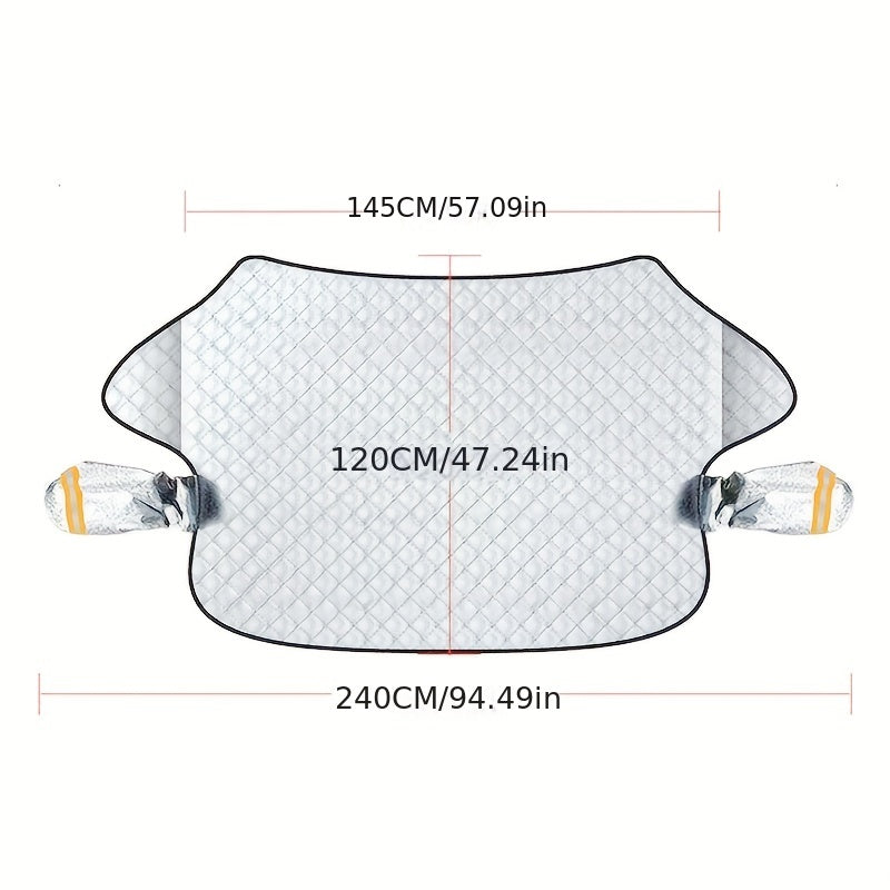 Car Snow Cover Sunshade,Thickened Car Snow Visor 9 Magnets Are Strongly Fixed, Protecting The Car's Front Windshield From Sunlight, UV And Snow, Etc.
