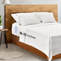 LuxClub 6 PC Extra Deep Pocket Cal King Sheets &amp; Pillowcases Set - Hotel Bedding Silky Soft Eco Friendly Wrinkle Free Ultra Soft Cooling Bed Sheet Set deep Pocket up to 21" (Cali King, White)