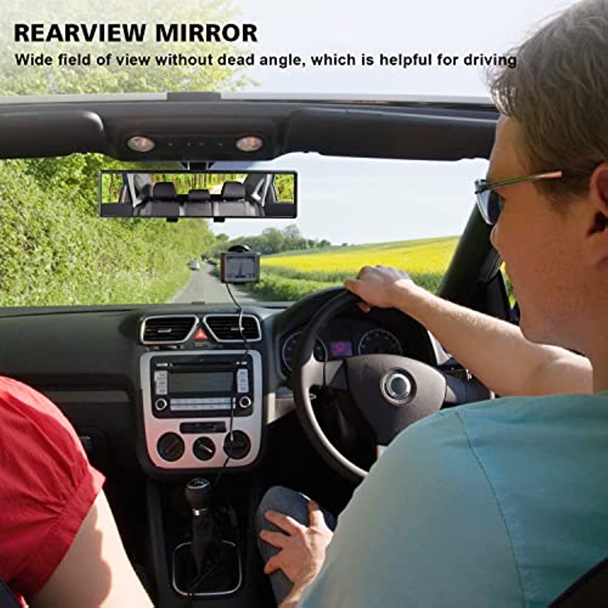 Car HD Rearview Mirrors 9.4 Inch,10.6 Inch,11.8 Inch Interior Clip-on Panoramic Rear View Mirror,  Universal Use For Cars, SUVs, Trucks, Vehicles
