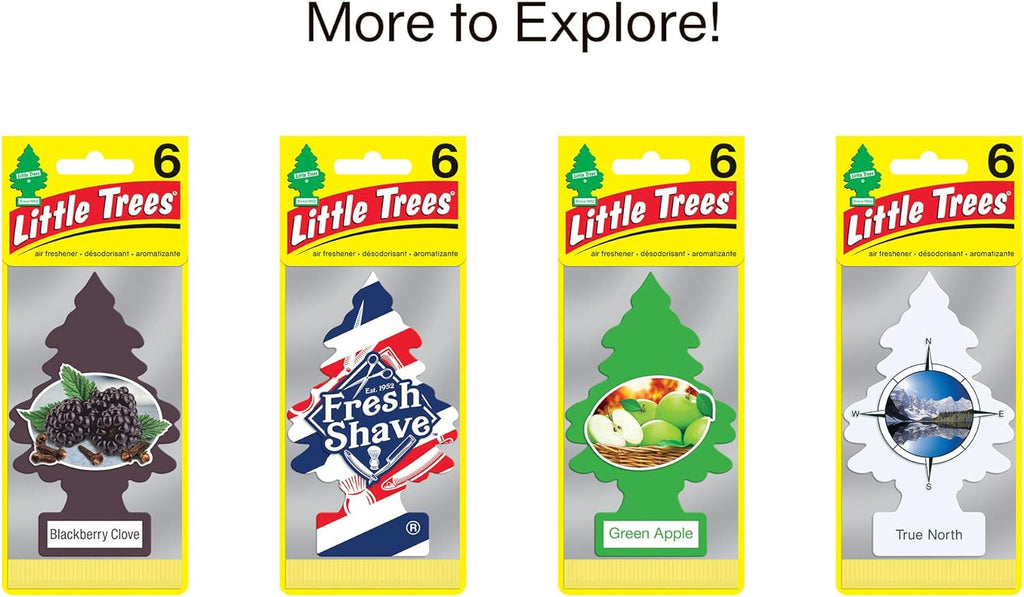 LITTLE TREES Air Fresheners Car Air Freshener. Hanging Tree Provides Long Lasting Scent for Auto or Home. Cinnamon Apple, 24 Air Fresheners