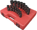 Sunex 2856 1/2-Inch Drive Universal 12-Point SAE Impact Socket Set, 15 Piece