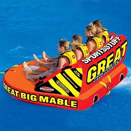 SPORTSSTUFF 53-2218 Great Big Mable Quadruple Rider Towable Tube w/ 60' Tow Rope