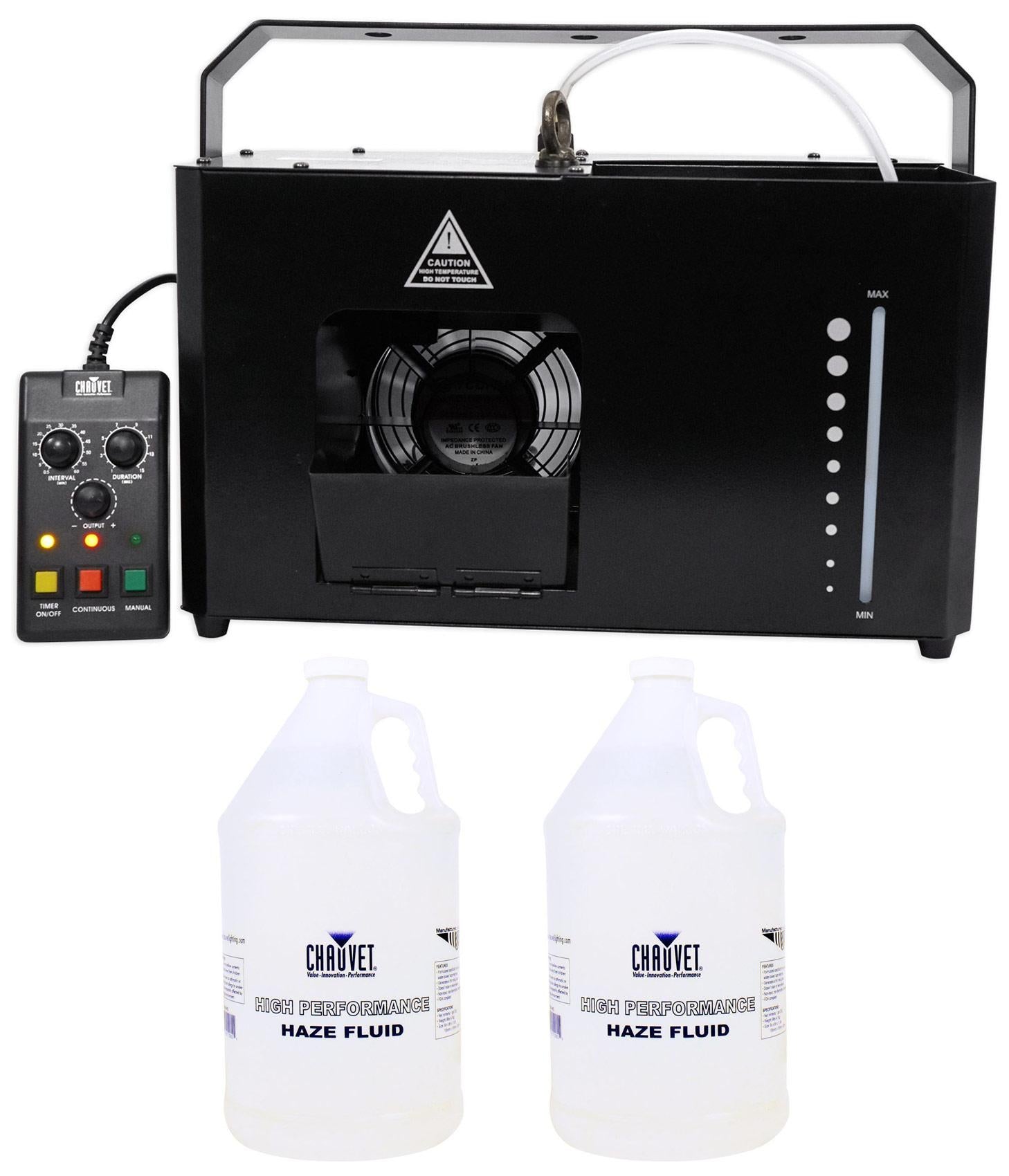 Chauvet Hurricane Haze 4D DMX Water Based Haze Machine+Remote+(2) Gallons Fluid