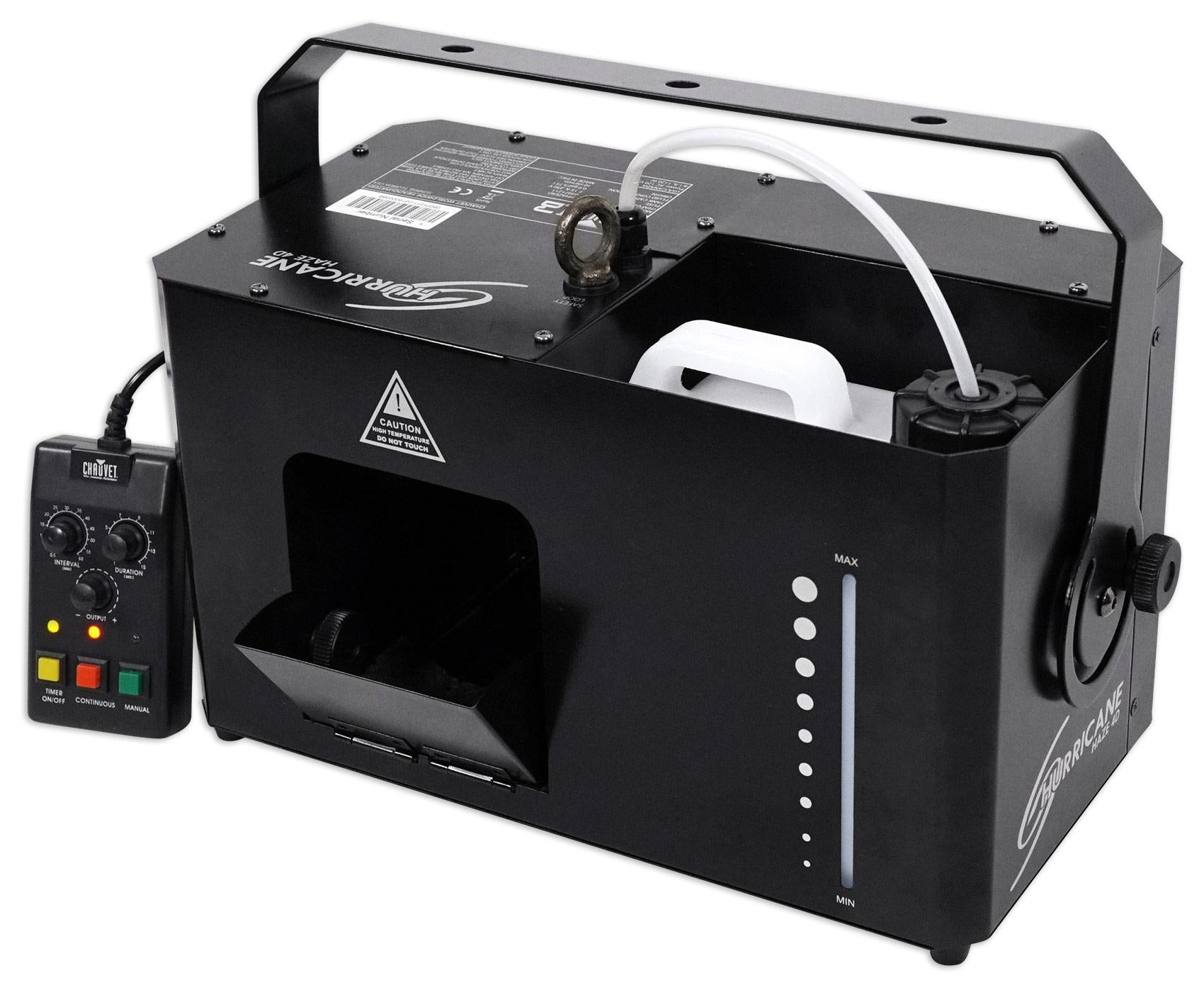 Chauvet Hurricane Haze 4D DMX Water Based Haze Machine+Remote+(2) Gallons Fluid