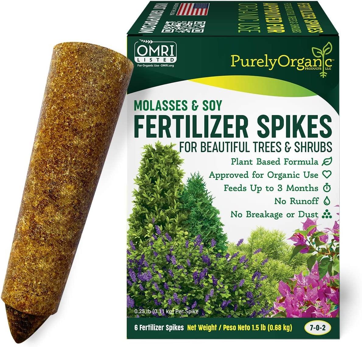 Purely Organic Tree & Shrub Fertilizer Plant Food Spikes (Case of 72 Spikes - 18 Lbs)