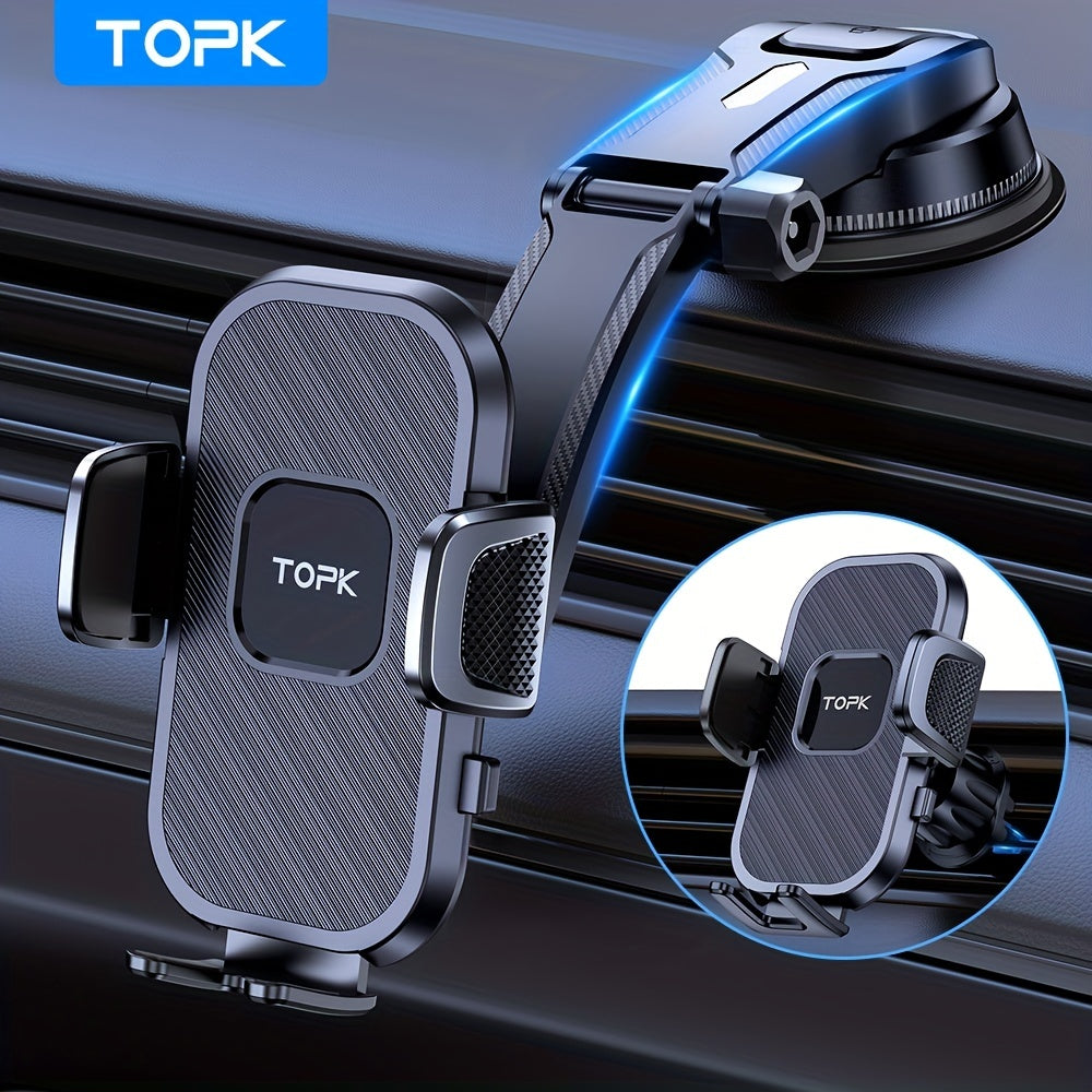 Upgrade Your Driving Experience with TOPK D38-E Car Phone Holder Mount - Compatible with All Phones!