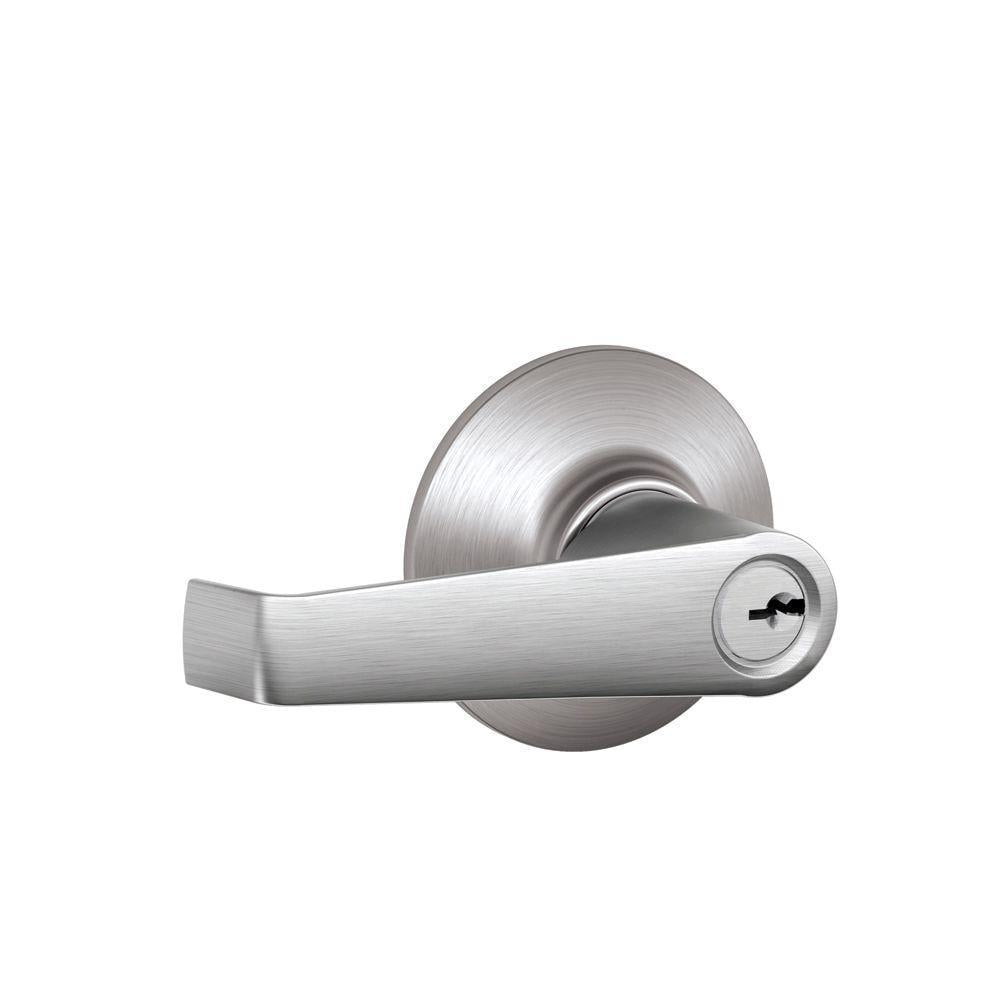 Elan Satin Chromel Light Commercial Keyed Entry Door Lever
