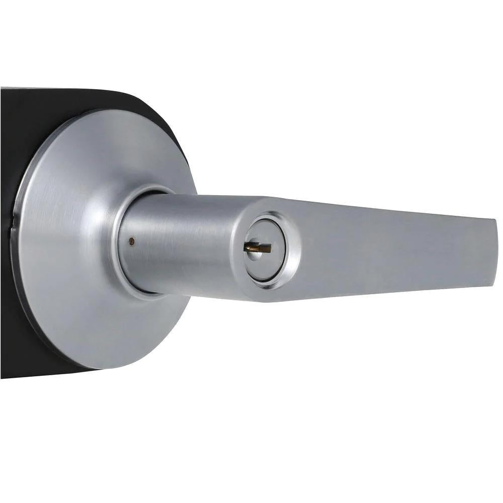 Elan Satin Chromel Light Commercial Keyed Entry Door Lever