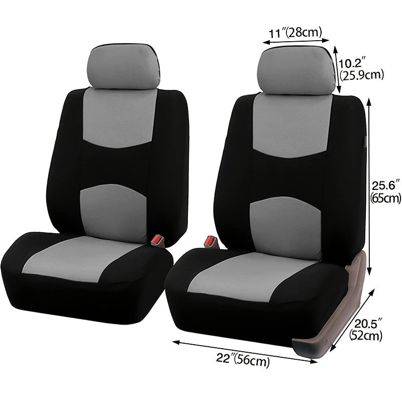 Car Seat Covers, Polyester Pink Purple Gray Black Tan Blue Red Rosy Car Seat Cushion Universal Car Seat Protector Car Decoration Auto Car Accessories