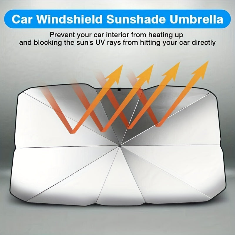 Protect Your Car from the Sun with this Portable, Foldable Car Windshield Sunshade!