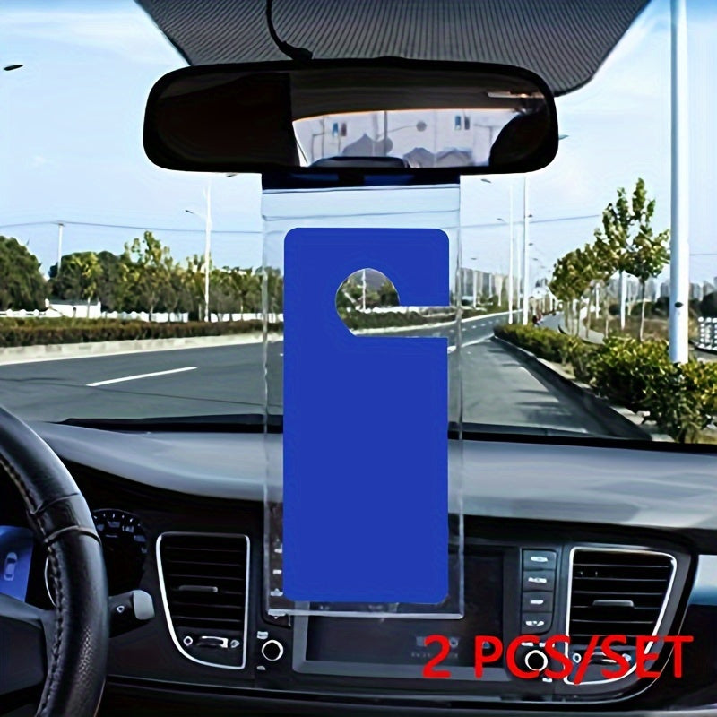 2pcs Handicap ParPlacard Holder, Ultra Transparent Disabled ParPermit Placard Protective Holder Cover With LarHanger