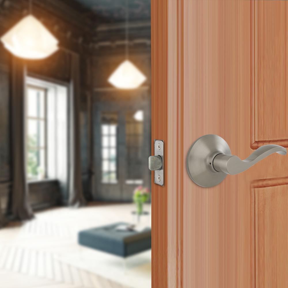 Naples Satin Nickel Hall and Closet PassaDoor Lever