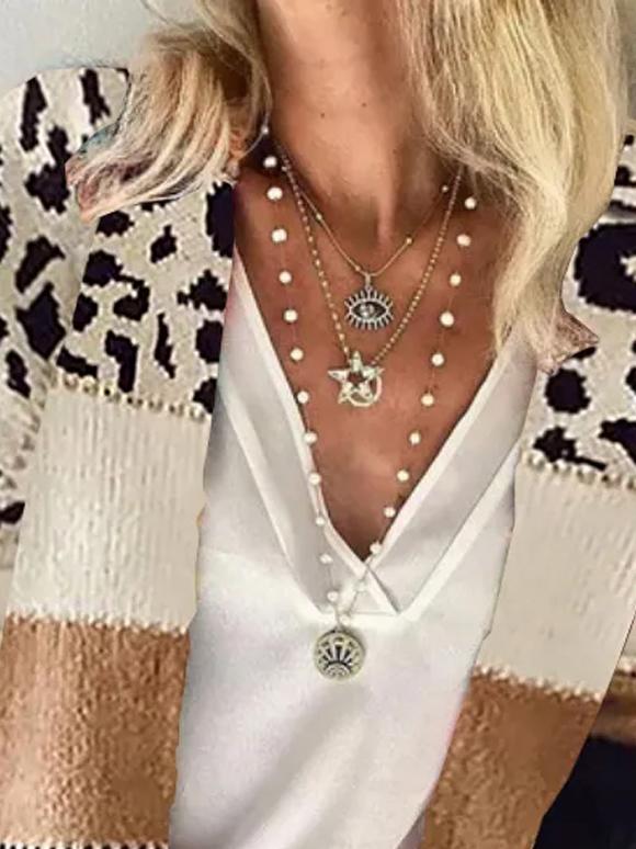 Casual Leopard Long Sleeves Cardigans