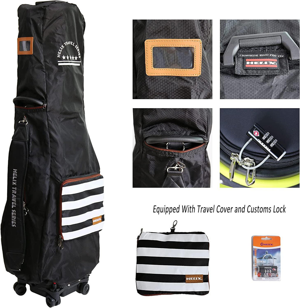 HELIX-Golf Golf Cart Bag, Easy to Carry, Retractable Golf Club Cart Bag with LocWheels Chassis and Latest Integrated Handgrip.