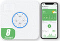 Smart Sprinkler Controller, Imolaza 8 Zone WiFi Sprinkler Controller, Automatic Remote WiFi Irrigation Controller, 8 Zone Indoor Irrigation Sprinkler Controller with Rain, ze, Wind Skip