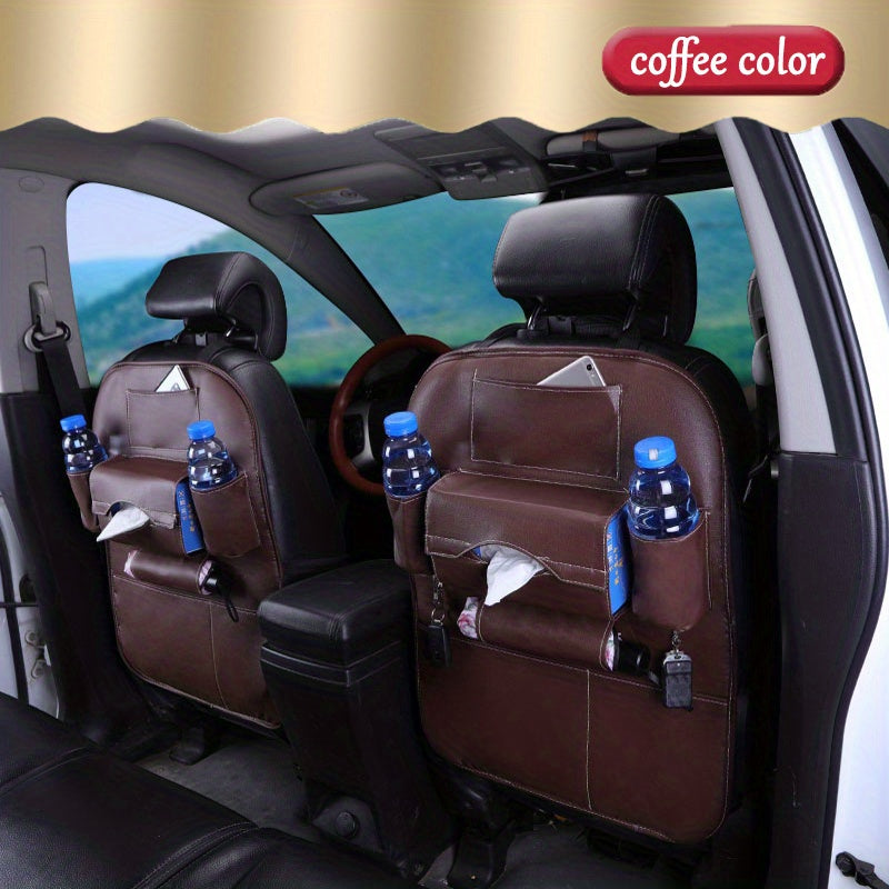 1pc Car Back Seat Organizers, StoraPockets Kick Mats Car Back Seat Protectors Tissue Boxcup Holder Laptop Table Car Eating Tray For ParOnly