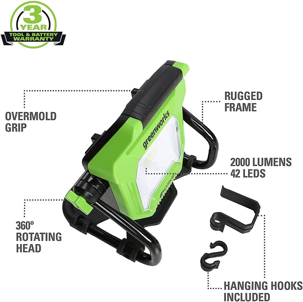 Greenworks 48V 14" Brushless Cordless Electric Lawn Mower, Leaf Blower, String Trimmer, Hedge Trimmer, Work Light, Fan, (2) 4.0Ah Batteries and Rapid Charger