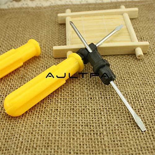 Screwdriver Multi-function 2/3/4inch Plastic Steel Dual Double Use Slotted Crossed Screwdriver Hand Tools Mini Screwer H4461 - (Color: 4 inch)