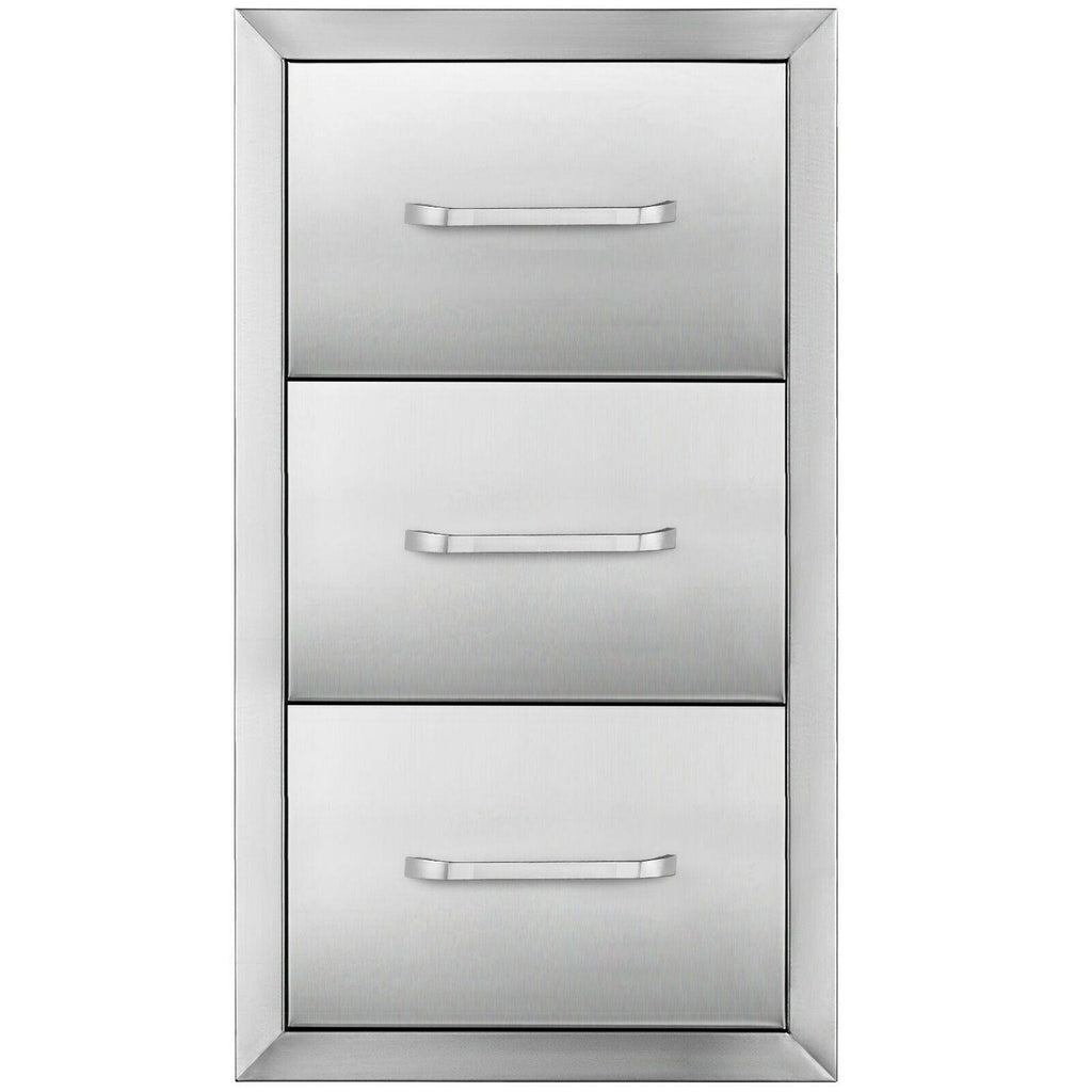 30"X17" Outdoor Kitchen Triple Drawer Paper Roll Holder  Steel Drawer