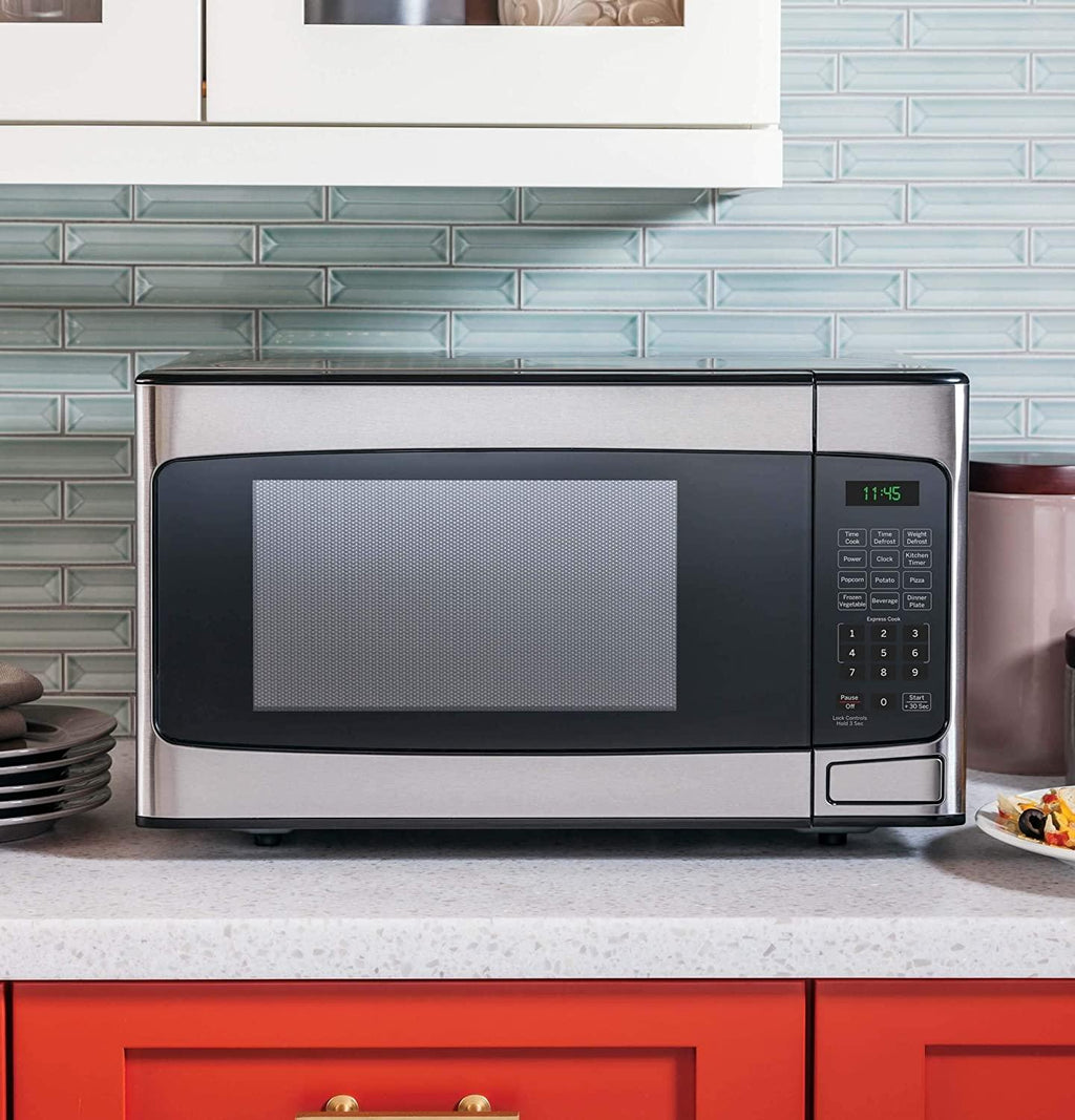 1.1 Cu Ft Countertop  Steel Microwave Oven JES1145SHSS (Renewed)