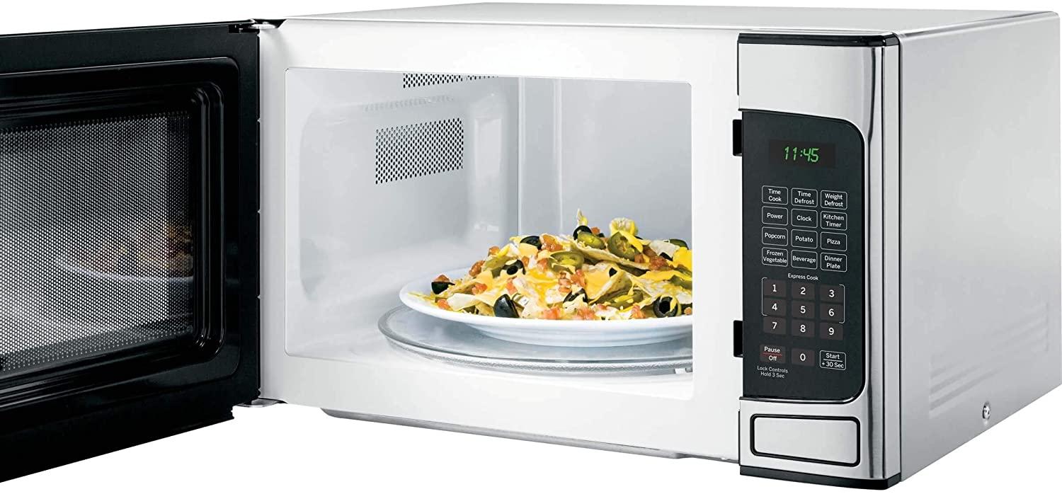 1.1 Cu Ft Countertop  Steel Microwave Oven JES1145SHSS (Renewed)